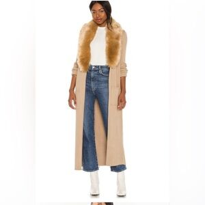 Show me your mumu Lombard cream cardigan faux fur